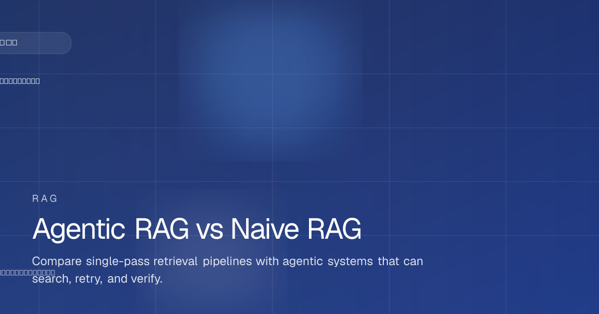 Agentic RAG vs Naive RAG | Trackly